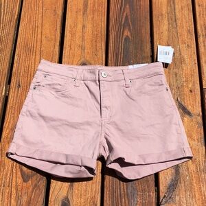 NWT STS Blue High Rise 10” Cuffed Shorts In Dusty Pink Size 28